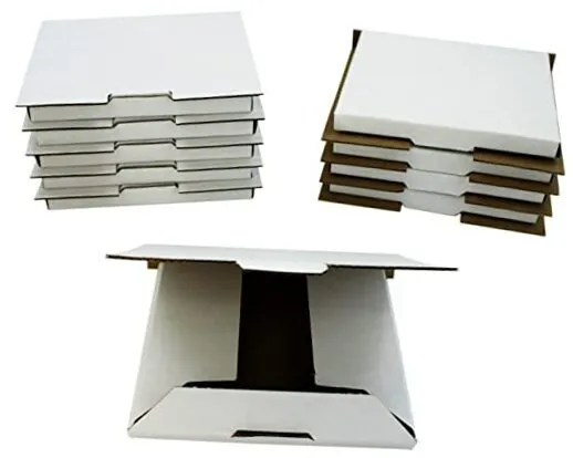 (10) Standard Fold-Up White Cardboard Single CD Jewel Case Mailers - CDBC01 -