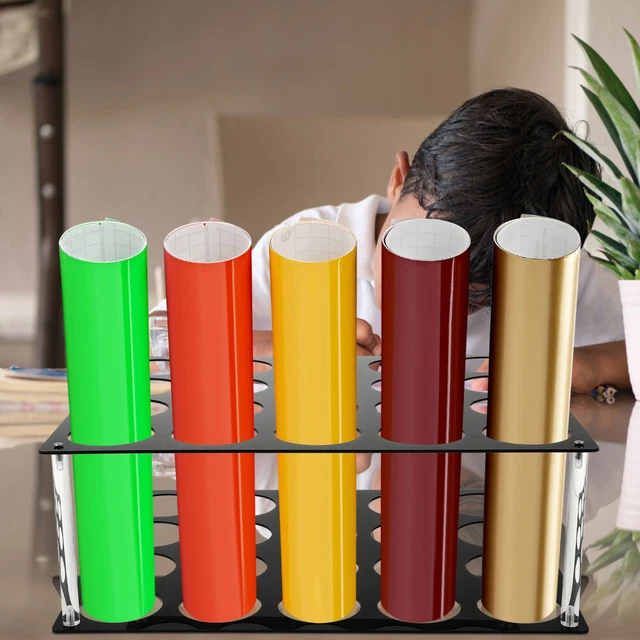 Soporte de rodillos de vinilo acrílico vinilo soporte de rack papel de transferencia de calor
