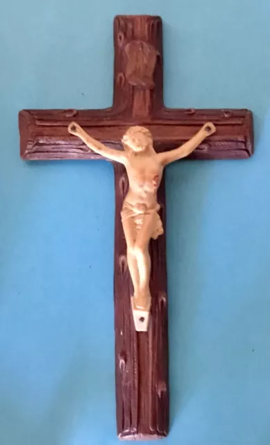Vintage Religious Crucifix Cross for Wall 8 1/2” x 5” Lovely!