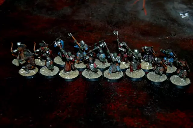 Lord of the Rings The Hobbit painted Mordor Army Orcs x 16 Games Workshop LOTR