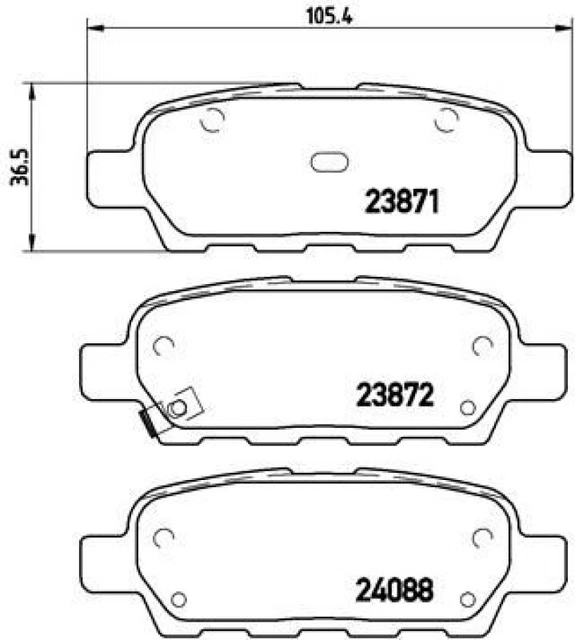 BREMBO BREMSBELÄGE BREMSBELAGSATZ Bremsklötze Hinten P 56 046 EUR 24,79 ...