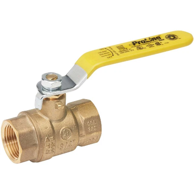 1 In. FIP Brass Full Port Ball Valve 107-825NL  107-825NL 1" FIP 032888118751