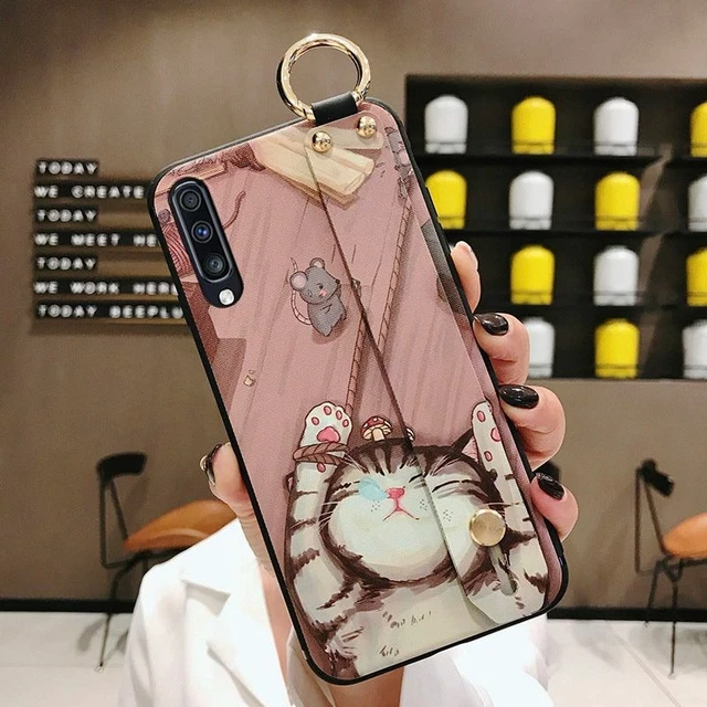 De Luxe Téléphone Coque avec Sangle Pour Samsung Galaxy S8 S9 S10 S20 Note 9 10 12