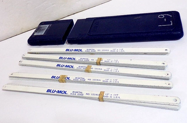 50 Blu-Mol Bi-metal H.S.S. Edge #1214UL 12" X 14TPI Hacksaw Blades MADE IN USA