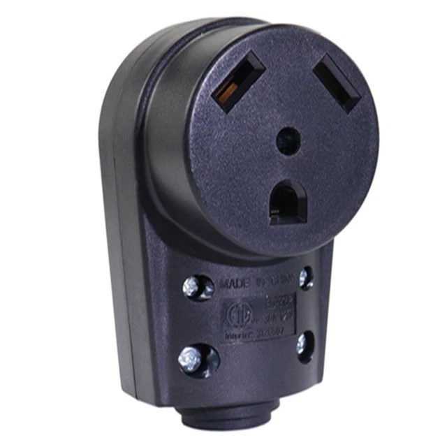 Ersatzstecker-Buchse 30A 125V US-amerikanischer RV-Stecker (schwarz)