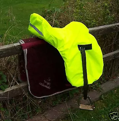 Fluorescent Yellow Waterproof Gp Style Saddle Cover With Reflective Strip