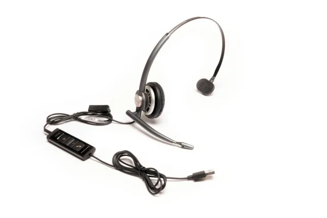 Plantronics Encore Pro HW715 Monaural Hardwired Headset w/Inline Control USB
