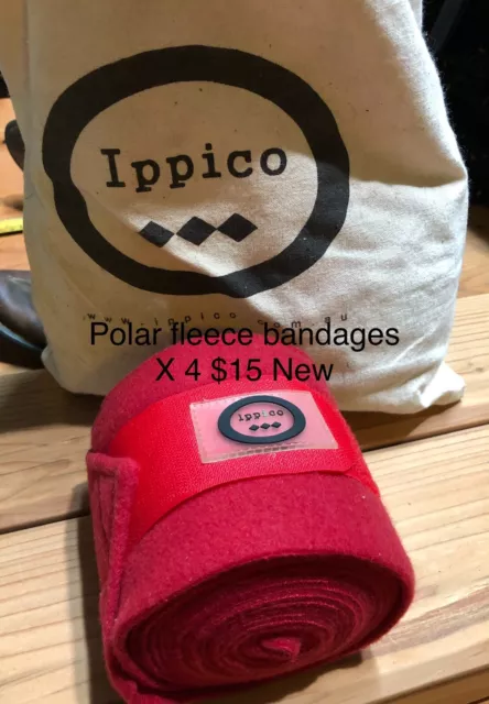 Ippico Polar Fleece Bandages Red NEW