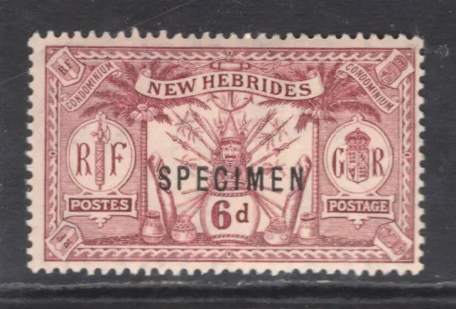 M16501 New Hebrides/Vanuatu-English Issues 1911 SG25S - 6d purple ovpt SPECIMEN.