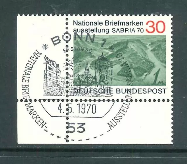 BRD - Bund Mi-Nr. 619 Ecke 3 - Eckrand - Vollstempel - SST. Bonn