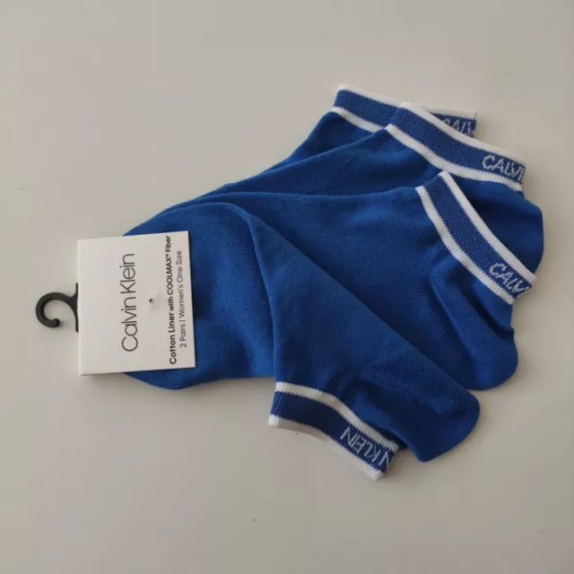 CK Calvin Klein Womens Low Cut Trainer Socks TWO PAIR 4UK-7UK (one size) *OFFER*