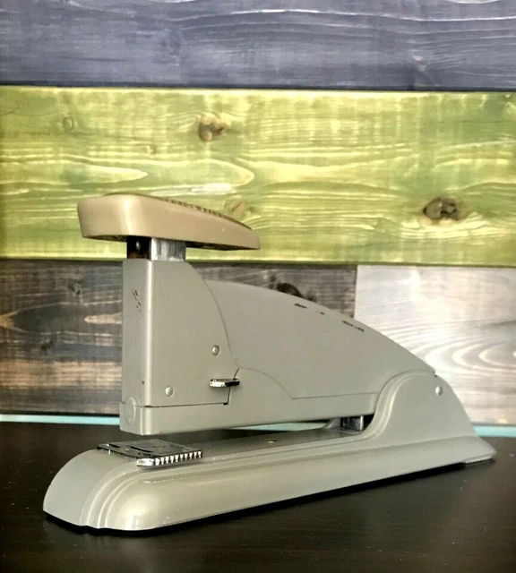Vintage Swingline Speed Stapler S5 Gray Heavy Art Deco Skyscraper Style