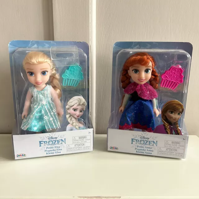 Disney Frozen Petite Anna & Elsa Doll Bundle With Accessories & Combs - NEW