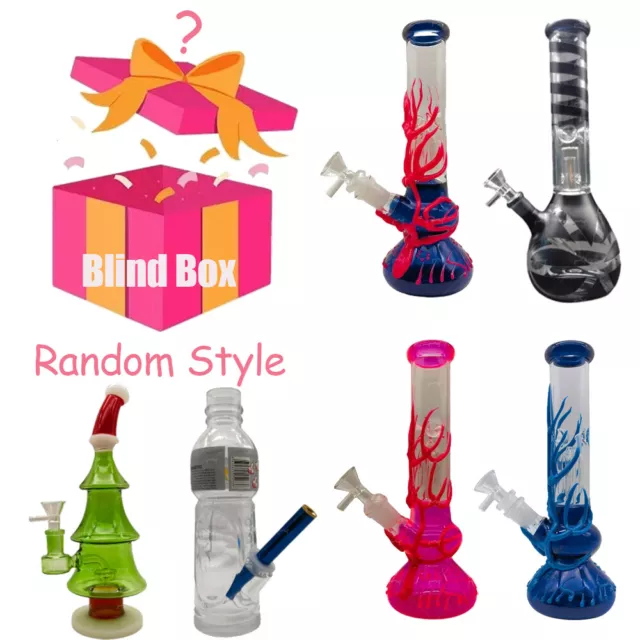 Blind Box 1pc 10'' Heavy Glass Smoking Pipe Hookah Hand Pipes W/ 14mm Male Bowl