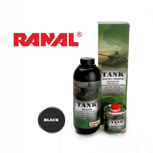 RANAL TANK Protector 948mlBLACK Tough Coating Truck Bed Liner-Trailer NOT RAPTOR