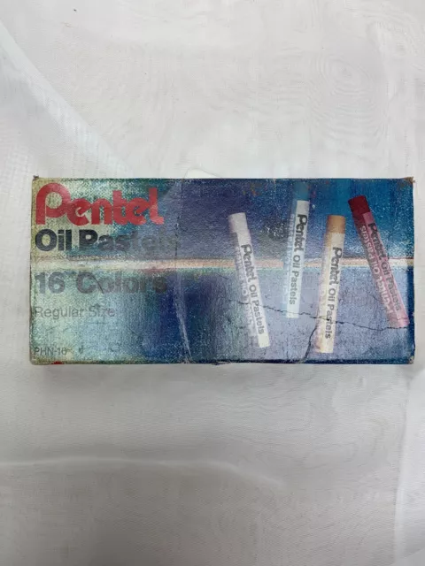 Proyectos de arte usados pasteles al óleo Pentel vintage de 16 colores