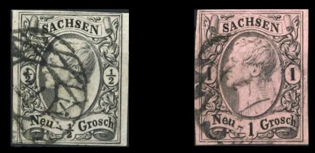 1855, Altdeutschland Sachsen, 8-9, gest. - 1763673