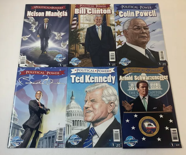 Lotto Di Sei 2009-2010 Politica Potenza Fumetti ~ Obama, Mandela, Clinton,