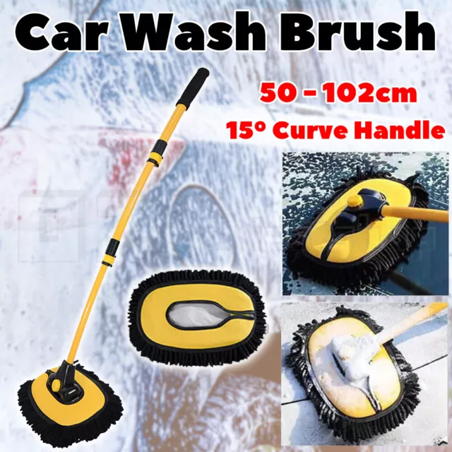 Adjustable Telescopic Car Wash Mop Brush Kit Long Handle Vehicle Cleaning Tools