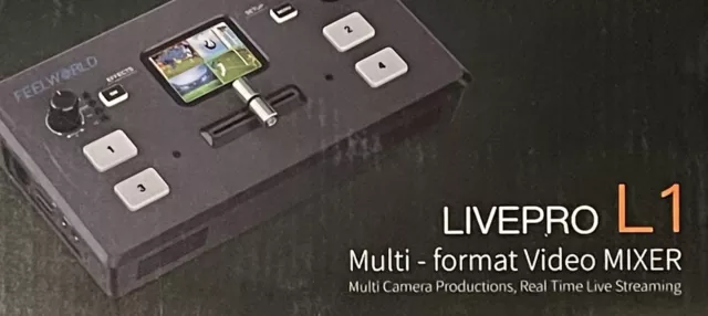 Feelworld LIVEPRO L1 Multi-Format Video Mixer Switcher w/4x HDMI Inputs.  NIB.