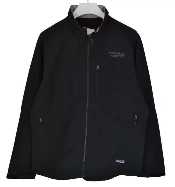 Patagonia Jacke Herren 2XL Reißverschluss Hoher Kragen Leicht Schwarz