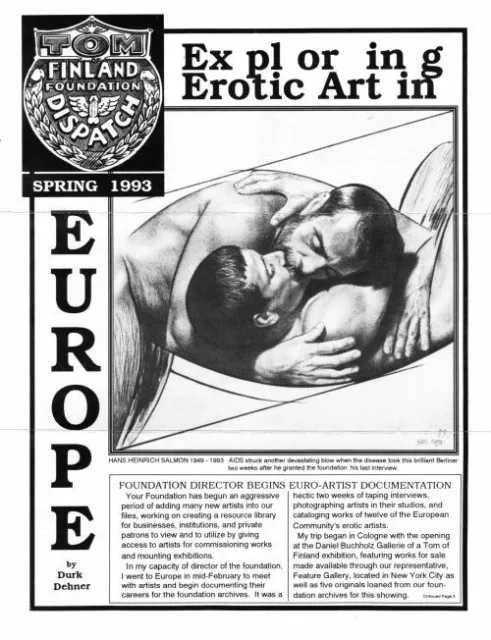 Gay art - Tom of Finland Foundation: Dispatch Spring 1993 / Frühling 1993