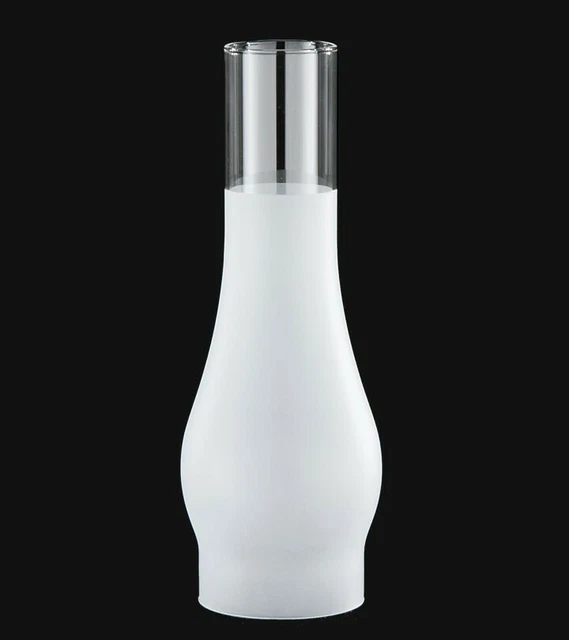 3" X 10" Frosted Glass Slim Oil Kerosene Lamp Chimney For #2 Burner 57947Jb