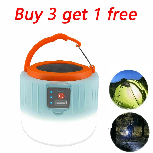 1000W Solar LED Camping Lights Rechargeable Outdoor Tent Lamp Lantern Flashlight