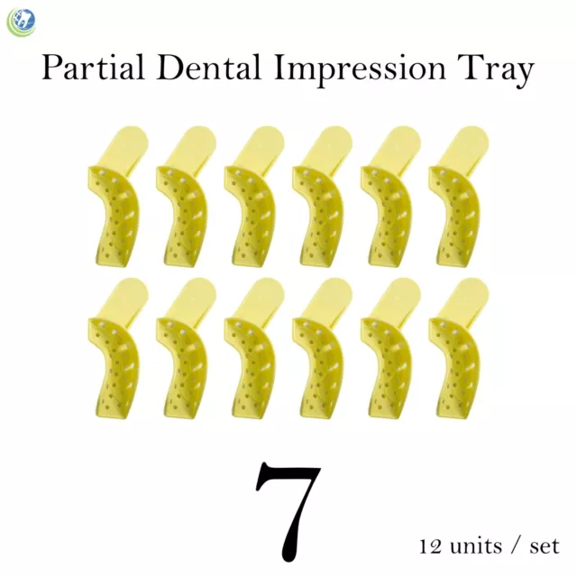 12x Dental Disposable Impression Trays Perforated Autoclavable Quadrant #7 UR/LL