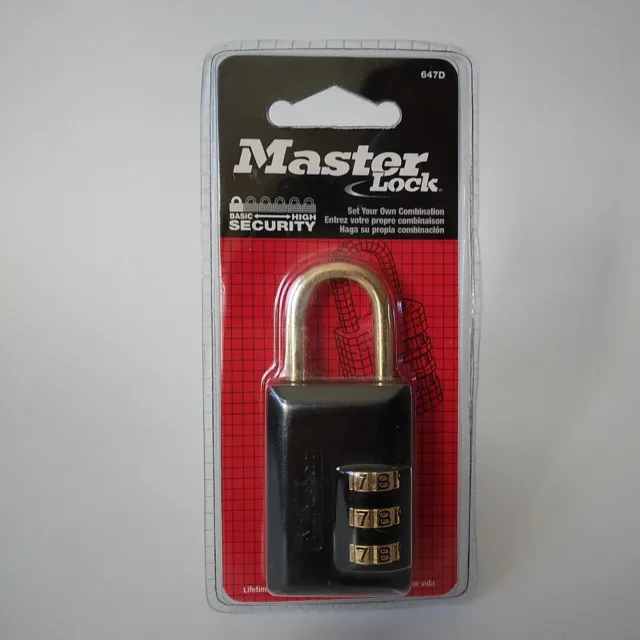 Master Lock 6470 Combination Lock 3/4" Inch Shackle New In Sealed Package