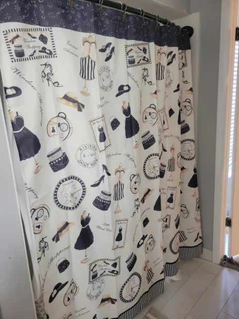 Paris Window Shopping Fabric Shower Curtain, Bed Bath & Beyond 2010 Collection 2