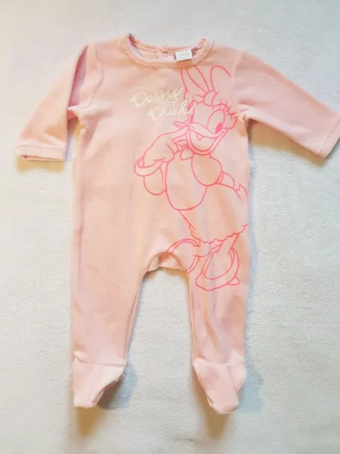 DISNEY BABY pyjama velours grenouillère bébé DAISY rose taille 3 ou 9 mois