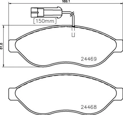 Kit pastiglie freno, Freno a disco - BREMBO P 23 144