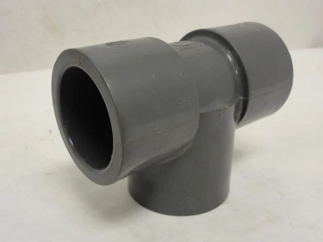 208204 New-No Box; Celanese 801-015 PVCI Tee; Sch: 80; Size: 1-1/2"; Socket