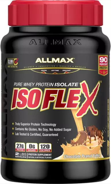 ALLMAX Nutrition - ISOFLEX Whey Protein Powder, Whey Protein Isolate, 27g Protei