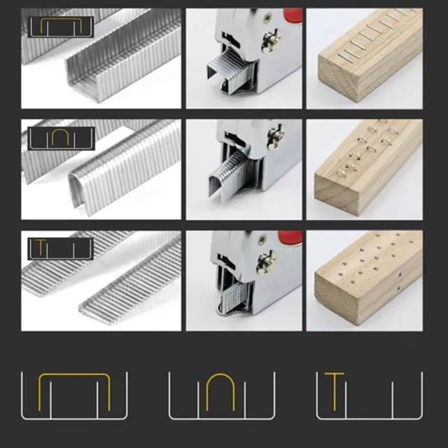 à main Acier inoxydable Agrafeuse manuelle Pistolet à ongles Agrafeuse Cloueuse 2