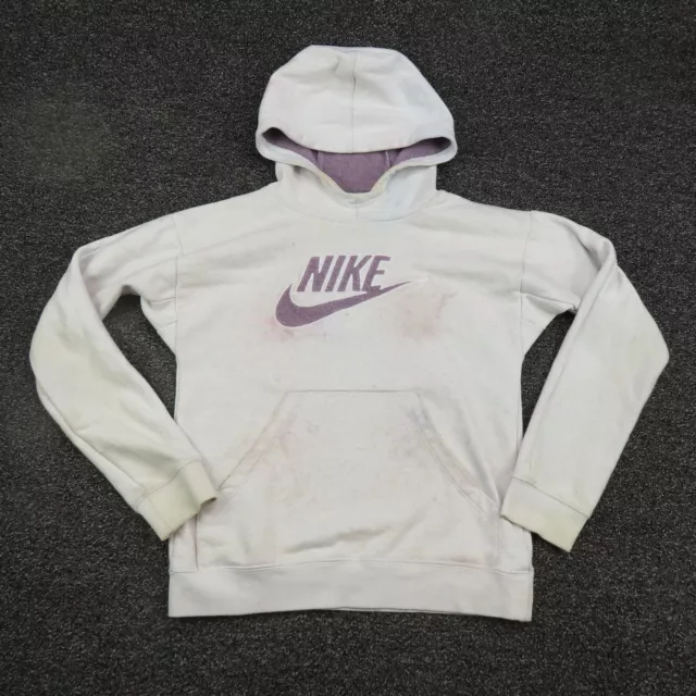 Nike Hoodie Girls Medium Light Purple Standard Fit Long Sleeve Running Youth