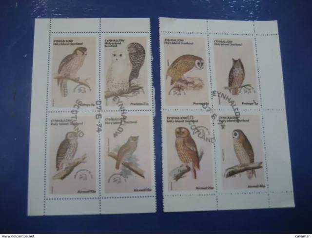 Holy Island Eynhallow Owl Owls Bird Birds Local Stamp Scotland UK
