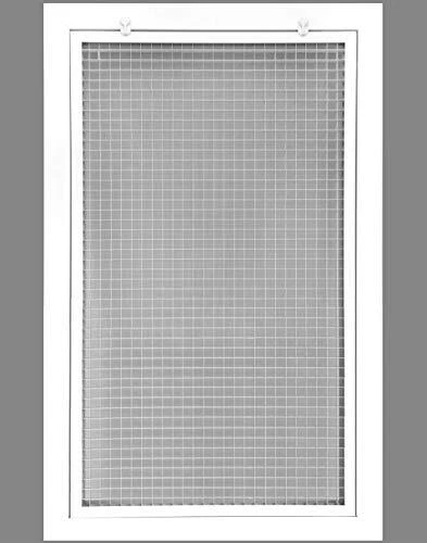 18" x 30" Cube Core Eggcrate Return Air Filter Grille for 1" Filter - Aluminu...