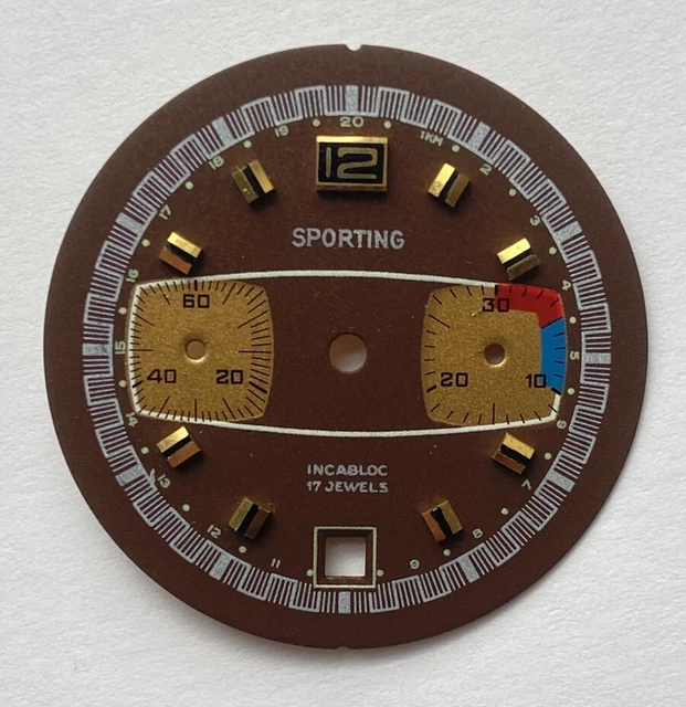 Cadran De Montre Ancien Pour Chronographe VENUS 150 - Diamètre 30.6 Mm, Bon état