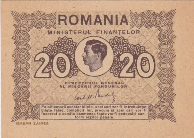 Romania 20 lei 1945 UNC