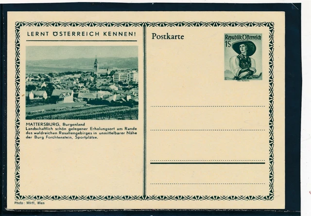 1,- Trachten-Bildpostkarte aus Mattersburg, ungebraucht  (BPK9)