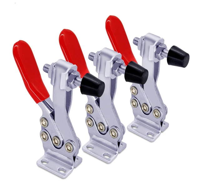 3PCS 225D 500lbs Holding Capacity Horizontal Toggle Clamp Quick-Release