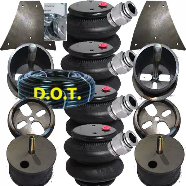Air Suspension Bags Brackets Front Rear BoltOn 1958-64 Chevy Impala 3/8 Air Suspension Bags Brackets Front Rear BoltOn 1958-64 Chevy Impala 3/8