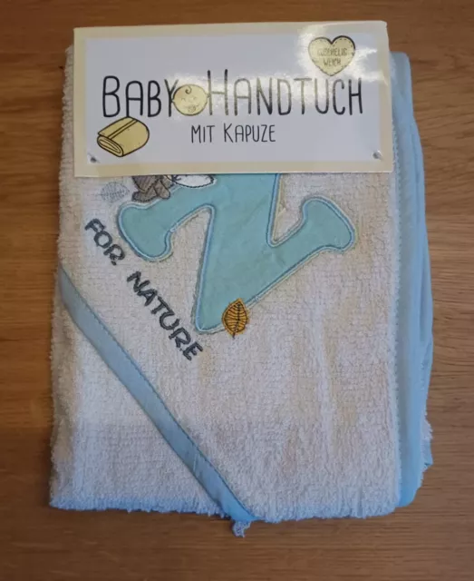 2220 Bade Handtuch mit Kapuze, Baby, Größe: 75x75 cm, 100% Baumwolle, Jungen 👦