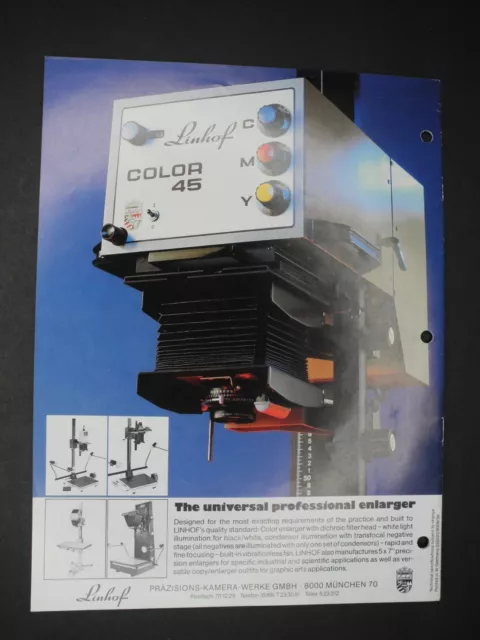 Linhof Information Kardan Master TL / Techno Rollex / Aero Rollex 1980 Brochure 2