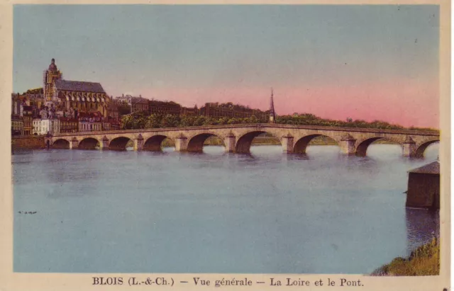 CPA 41 1924 BLOIS Vue générale  La Loire et le Pont