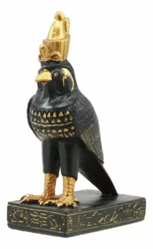 Ancient Egyptian God Of The Sky Horus Falcon Miniature Figurine Heru Statue