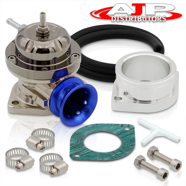Turbocharger Blow Off Valve Bov Type Rs Gunmetal Top Blue Lip Adjustable Psi Jdm