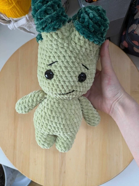 BROCOLI TRÈS DOUX, doudou fait main en crochet, amigurumi, 26 cm EUR 30,00 - FR